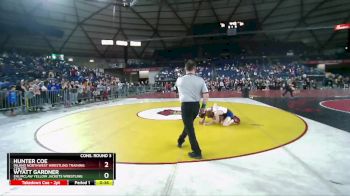 120 lbs Cons. Round 3 - Hunter Coe, Inland Northwest Wrestling Training Center vs Wyatt Gardner, Enumclaw Yellow Jackets Wrestling Club