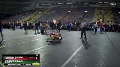 125 lbs Quarters & 1st Wb (16 Team) - Andrew Punzalan, Wabash vs Christian Guzman, North Central