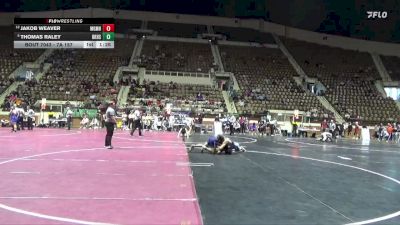 7A 157 lbs Champ. Round 1 - Thomas Raley, Baker HS vs Jakob Weaver, Mary G Montgomery