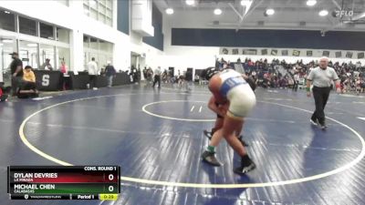 157 lbs Cons. Round 1 - Michael Chen, Calabasas vs Dylan DeVries, La Mirada