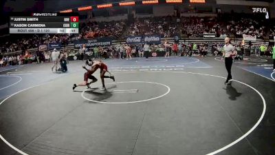 D 1 120 lbs Cons. Round 2 - Justin Smith, Riverdale vs Kason Carmena, Central - B.R.