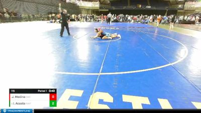 115 lbs 7th Place Match - Isabella Acosta, Inland Northwest Wrestling Training Center vs Josselyn Medina, Othello Wrestling Club