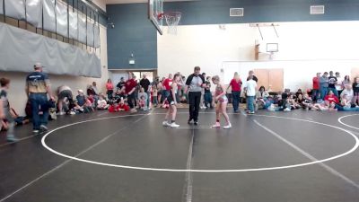 80 lbs Champ. Round 3 - Nevaeh Smith, Mountain Man Wrestling Club vs Aleyannah Stamper, Payette Wrestling Club