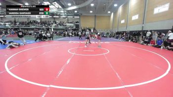 145 lbs Quarterfinal - Hannah Brewer, Nokomis vs Janessa Santiago, Methuen