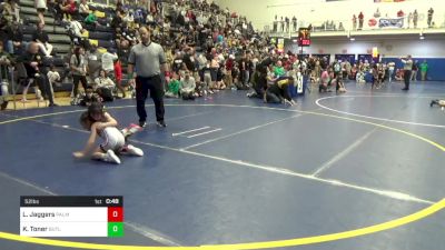 52 lbs Consy 2 - Lennox Jaggers, Palmer Wrestling vs Kellen Toner, Butler