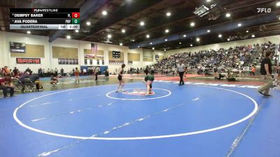 105 Girls Quarterfinal - Ava Fodera, Poway vs Dempsy Baker, Point Loma