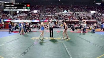 G - 140 lbs Cons. Round 4 - Alisha Cook, Flathead (Kalispell) Girls vs Addison Clixby, Missoula Big Sky / Loyola Sacred Heart Girls