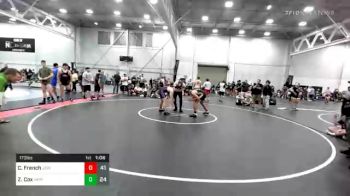 173 lbs Quarterfinal - Collin French, Jersey 74 vs Zane Cox, Virginia Team Predator