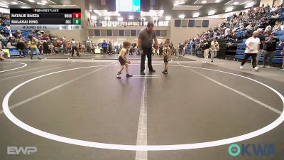 45 lbs Round Of 16 - Natalie Baeza, Woodward Youth Wrestling vs Malakai King, OKC Saints Wrestling