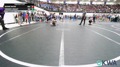 70 lbs Semifinal - Boone Hayes, Weatherford Youth Wrestling vs Hendrix Henley, Chickasha Youth Wrestling
