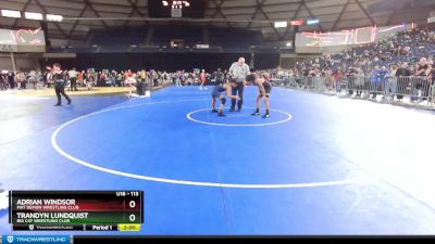 113 lbs Semifinal - Trandyn Lundquist, Big Cat Wrestling Club vs Adrian Windsor, Mat Demon Wrestling Club