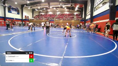 106 lbs 3rd Place - Johnnie Wayne Callan Caldwell, Fort Gibson vs Bobby Lima, Tulsa Union