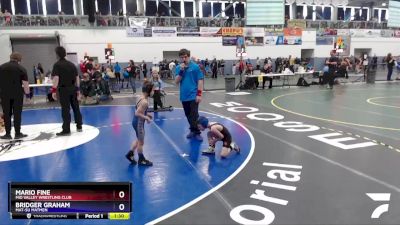 49 lbs Round 1 - Mario Fine, Mid Valley Wrestling Club vs Bridger Graham, Mat-Su Matmen