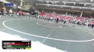 145 lbs Quarterfinal - McKinzie Cobb, Neodesha vs Lily Spiess, Bonner Springs