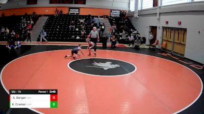 12U - 75 lbs Round 3 - Kellin Berger, Unattached vs Kyler Cramer, Somerset