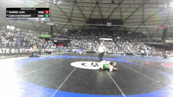 Boys 2A 175 lbs Cons. Round 1 - Luke D`Entremont, Tumwater vs Gabriel Lara, Grandview