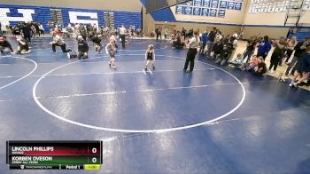 50 lbs Quarterfinal - Korben Oveson, Emery All Stars vs Lincoln Phillips, Ravage