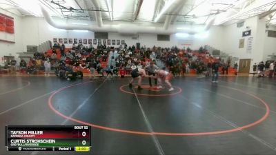 285 lbs Quarterfinal - Curtis Strohschein, Greybull/Riverside vs Tayson Miller, Natrona County