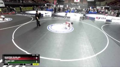 110 lbs Champ. Round 2 - Maxim Sim, LAWC vs Hunter Dumlao, Tracy Wrestling Club