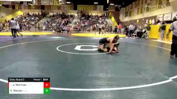 138 lbs Cons. Round 3 - Jessie Martinez, Tustin vs Eric Macias, Coachella Valley