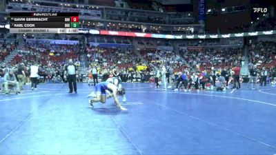 2A-150 lbs Champ. Round 2 - Kael Cook, Burlington Notre Dame vs Gavin Gerbracht, Dike-New Hartford