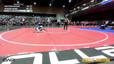 135 lbs Consi Of 8 #2 - Makynlee Watkins, JWC vs Giuliana Valdez, Tulare Titans Wrestling Club