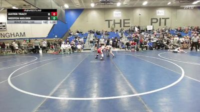 100 lbs Champ. Round 2 - Jaxten Tracy, Aviator Wrestling Academy vs Weston Nielsen, TUG