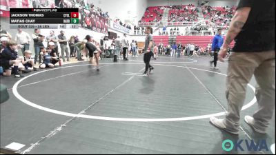 58 lbs Quarterfinal - Jackson Thomas, Cyclone Wrestling Club vs Matias Chay, Harrah Little League Wrestling