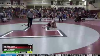 Round 1 - Kaitlyn Krum, East Buchanan Mat Club vs Karlee Henry, Outlaw Wrestling