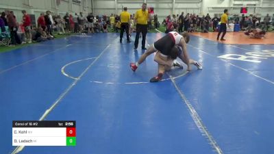 C-160 lbs Consi Of 16 #2 - Drew Ladach, MI vs Carson Kohl, WV