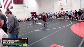 187 lbs Cons. Round 1 - Declan Madden, Tri-West Wrestling Club vs Jalen Hamilton-Brown, Perry Meridian Wrestling Club