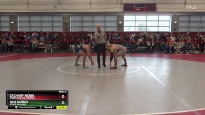 157 lbs Champ. Round 2 - Zachary Rioux, Worcester Polytechnic vs Ben Bariso, Roger Williams