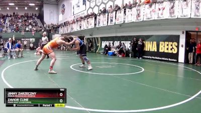 190 lbs Cons. Round 3 - Jimmy Zarzeczny, Padua Franciscan (Parma) vs Zavior Cline, Miami East (Casstown)