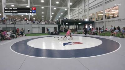 95 lbs Mya Van Beek, Iowa vs Kassidy Davis, Washington