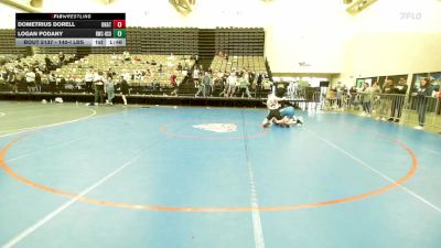 140-I lbs Semifinal - Dometrius Dorell, Unattached vs Logan Podany, Ruthless WC