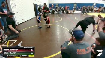 43-45 lbs Cons. Round 1 - Owen Frazier, Greybull Basin Athletic Club vs James Johnston, Powell Wrestling Club