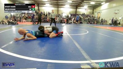 92 lbs Rr Rnd 1 - Wyatt Haire, Oklahoma Phantom Wrestling Club vs Miles Evans, Bristow Wrestling