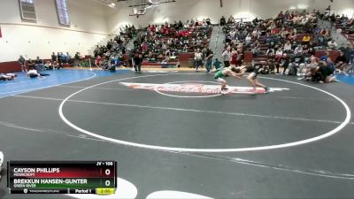 106 lbs Champ. Round 2 - Cayson Phillips, Moorcroft vs Brekkun Hansen-Gunter, Green River