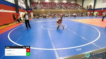 67 lbs Quarterfinal - Jaxon Cope, Hilldale Youth Wrestling Club vs Jackson Smith, Tahlequah Wrestling Club