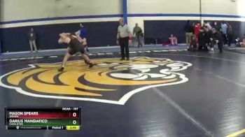 157 lbs Cons. Round 3 - Mason Spears, Brown vs Darius Mangiafico, Castleton