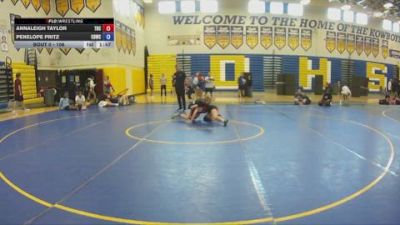 106 lbs 3rd Place Match - Penelope Pritz, Hernando Wrestling Club vs Annaleigh Taylor, Lake Gibson High School