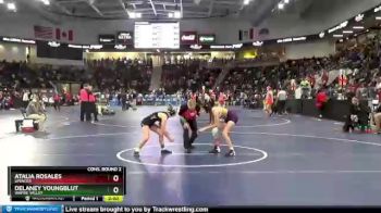 100 lbs Cons. Round 2 - Atalia Rosales, Spencer vs Delaney Youngblut, Wapsie Valley