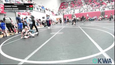 52 lbs Consi Of 16 #2 - Forrest Young, Blackwell Wrestling Club vs Harrison Moser, Blackwell Wrestling Club