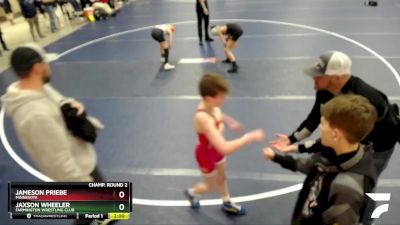 92 lbs Champ. Round 2 - Jameson Priebe, Minnesota vs Jaxson Wheeler, Farmington Wrestling Club