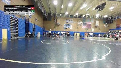 100lbs Champ. Round 4 - Kaylia Maltos, Sunnyside (Girls) vs Brooklyn Bloomfeldt, Kelso (Girls)