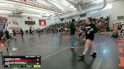 145 lbs Quarterfinal - Angelina Bontadelli, Powell vs Carmelia Horn, Hardin