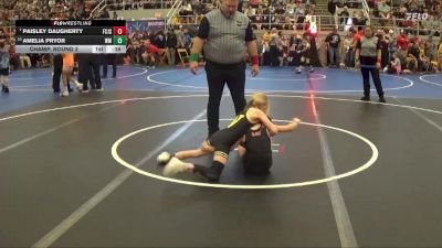 65 lbs Champ. Round 2 - Paisley Daugherty, Fremont St Joe Streaks vs Amelia Pryor, Watkins Memorial