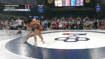 190 lbs Cons. Rd Of 16 - Cambree Anderson, North Dakota vs Sierra Ripka, Pennsylvania