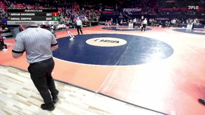 1A 165 lbs Quarterfinal - Arkail Griffin, Chicago (C. Hope Academy) vs Abram Davidson, Tolono (Unity)