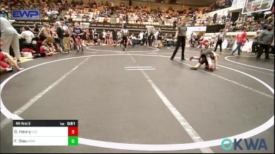 52-55 lbs Rr Rnd 2 - Grace Henry, Comanche Takedown Club vs Franki Dieu, Team Nomad